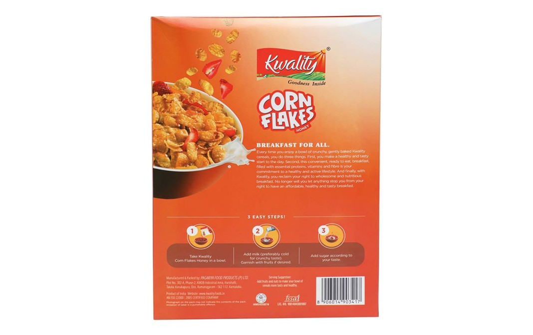 Kwality Corn Flakes, Honey    Box  250 grams